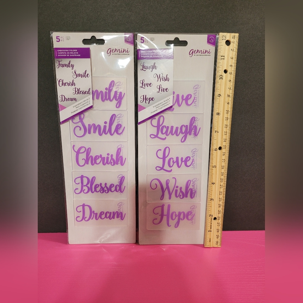 Gemini Crafter's Companion Inspirational Words Embossing Folders (0463)